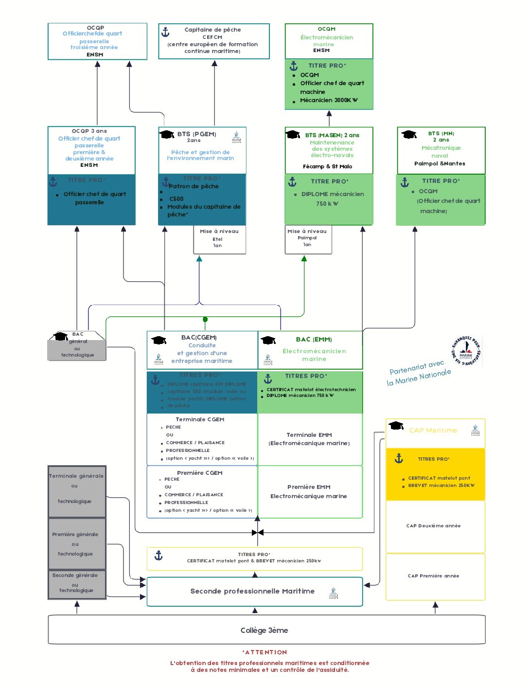 Schéma de formations LPM guilvinec